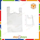 thumbnail of DayBays 100 Stk. Hemdchentragetaschen Extra Stark 28+14x48 cm MDPE weiss geblockt, reissfest