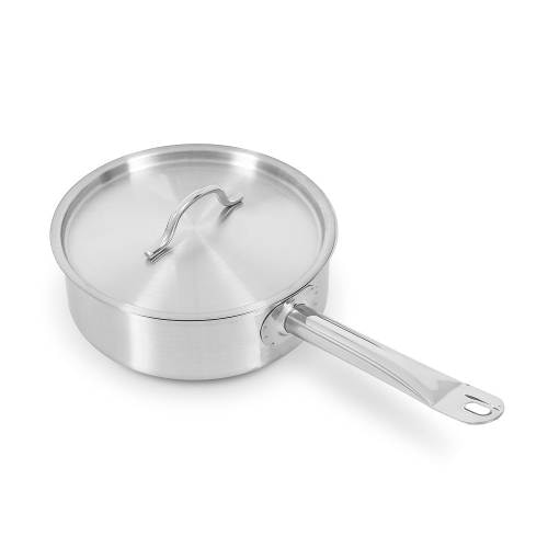Casserole inox professionnelle 140(Ø)mm - Hauteur 85 mm - avec couvercle - Equipementpro