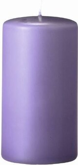 thumbnail of Flachkopf-Stumpenkerzen Lavendel-Lilac 120 x Ø 70 mm, 12 Stück