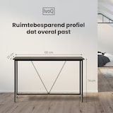 thumbnail of IvoQ Sidetable Zwart – Consoletafel – Haltafel – Industrieel - Smal & Stijlvol - 120x23x74