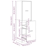 thumbnail of vidaXL Apothekerschrank Sonoma-Eiche 40x41x144,5 cm Holzwerkstoff