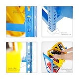 thumbnail of PROREGAL Étagère caisses à boissons CAMEL | HxLxP 100x80x30cm | Capacité de charge 100kg | Bleu | Porte-caisses, support bouteilles, rack à boissons