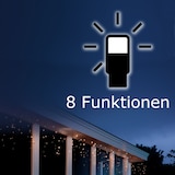 thumbnail of LED Lichtervorhang Eisregen Lichterkette Icicle 259 bernstein LED 11m Außen