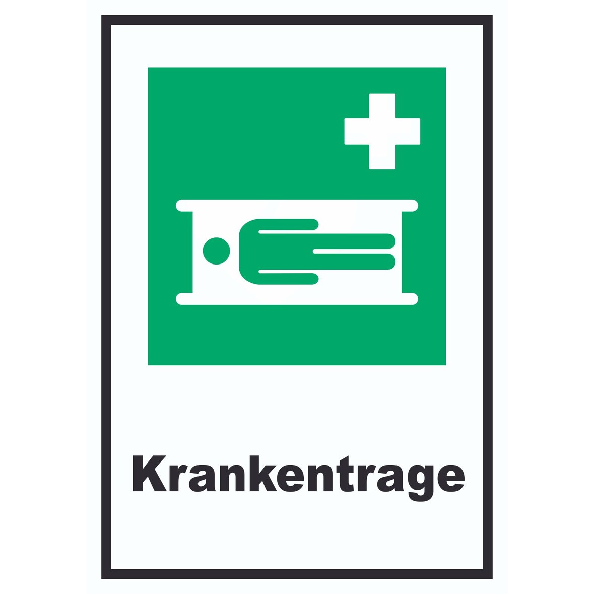 Krankentrage A3 (297x420mm) Schild