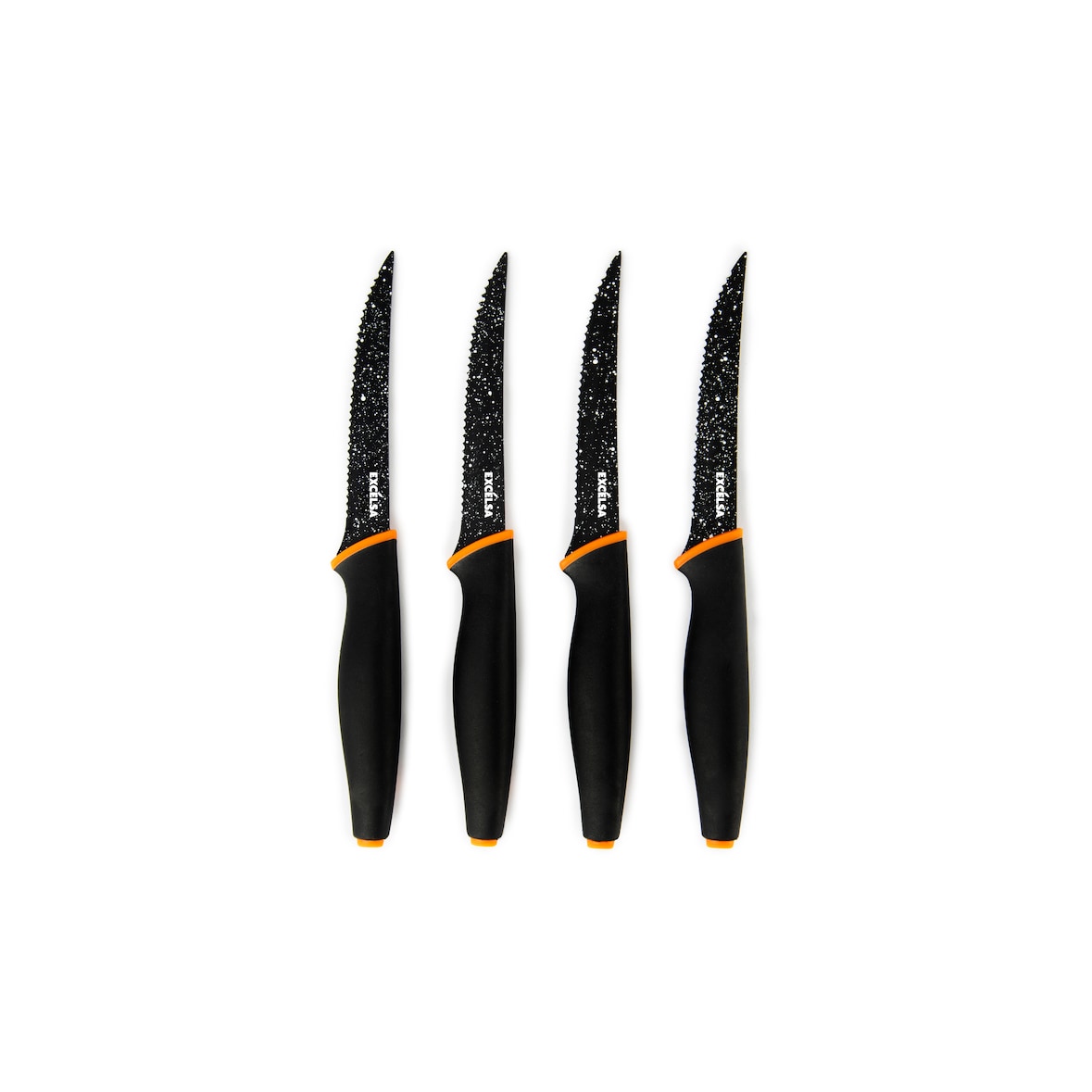 Excelsa Set mit 4 Steakmessern Steak Stahl 22x2,5x2 cm Schwarz