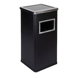thumbnail of 2 in 1 Standaschenbecher mit Mülleimer, Stahl, 61cm, 45L, entnehmbarer Aschenbecher, Inneneimer, Ascher, eckig (Schwarz Eckig)