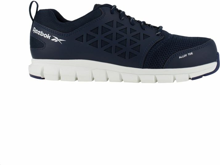 Reebok - Baskets de sécurité basses bleu marine en microfibres S1P SRC ...