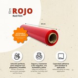 thumbnail of OFITURIA Film Embalar Elástico Rojo para Embalar, Rollo de Plástico Protector Envíos y Mudanzas, Rollo de 50cm y hasta 400 m Estirables (1 rollo)