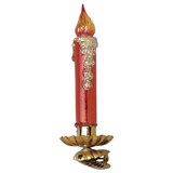 thumbnail of Christbaumschmuck Glas Weihnachtsbaumkerze auf Clip 11cm Rot Weihnachtskugeln