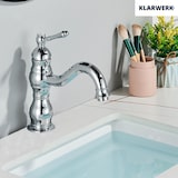 thumbnail of NALA | vintage hotel gastro chroom glanzende lage badmengkraan | retro premium RVS kraan wastafel klein | mengkraan 2 aansluitingen