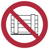 thumbnail of Verbotsschild, Abstellen oder Lagern verboten P023 - ASR A1.3 (DIN EN ISO 7010) - 200x0.45 mm Aluminium geprägt