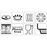 thumbnail of SSW Peperoni Kochtopf-Set Edelstahl Seidenmatt Glasdeckel Thermo-Sandwichboden 11-teilig