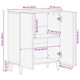 thumbnail of vidaXL Sideboard Walnuss 60 x 33,5 x 75 cm Massivholz Mango
