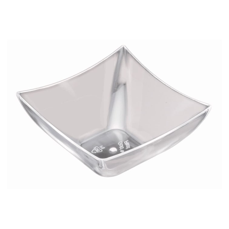 MONOUSO - Mehrweg Schüssel aus PS "Square" Transp. 90ml 7,5x7,5cm (500 Stück)