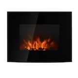 thumbnail of HOMCOM Chimenea Eléctrica de Pared Estufa Eléctrica Calentador de Fuego 900/1800W con Mando a Distancia Termostato Llama LED 7 Colores