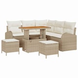 thumbnail of vidaXL Garten-Sofa-Set mit Kissen mit Speicher 8 pcs Beige und Creme