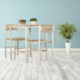 thumbnail of Set Tavolo Bar Con 2 Sedie Mod. PORTOFINO colore beige e rovere chiaro by Yelloo