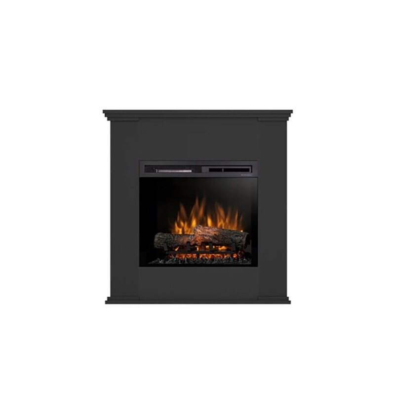 Chimenea eléctrica LED independiente negra KELIA de 23"