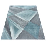 thumbnail of Teppich Wohnzimmer Geometrisch Pflegeleicht Waschbar Strapazierfähig Schlafzimmer OEKO-TEX Blau 200x290 cm – ANDALO von Kadima Design