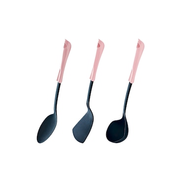 Set di 3 Utensili da Cucina in Vari Colori Rosa 7house