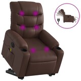 thumbnail of vidaXL Massagesessel mit Aufstehhilfe Elektrisch Braun Kunstleder