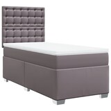 thumbnail of vidaXL Boxspringbett mit Matratze Grau 80x200 cm Kunstleder