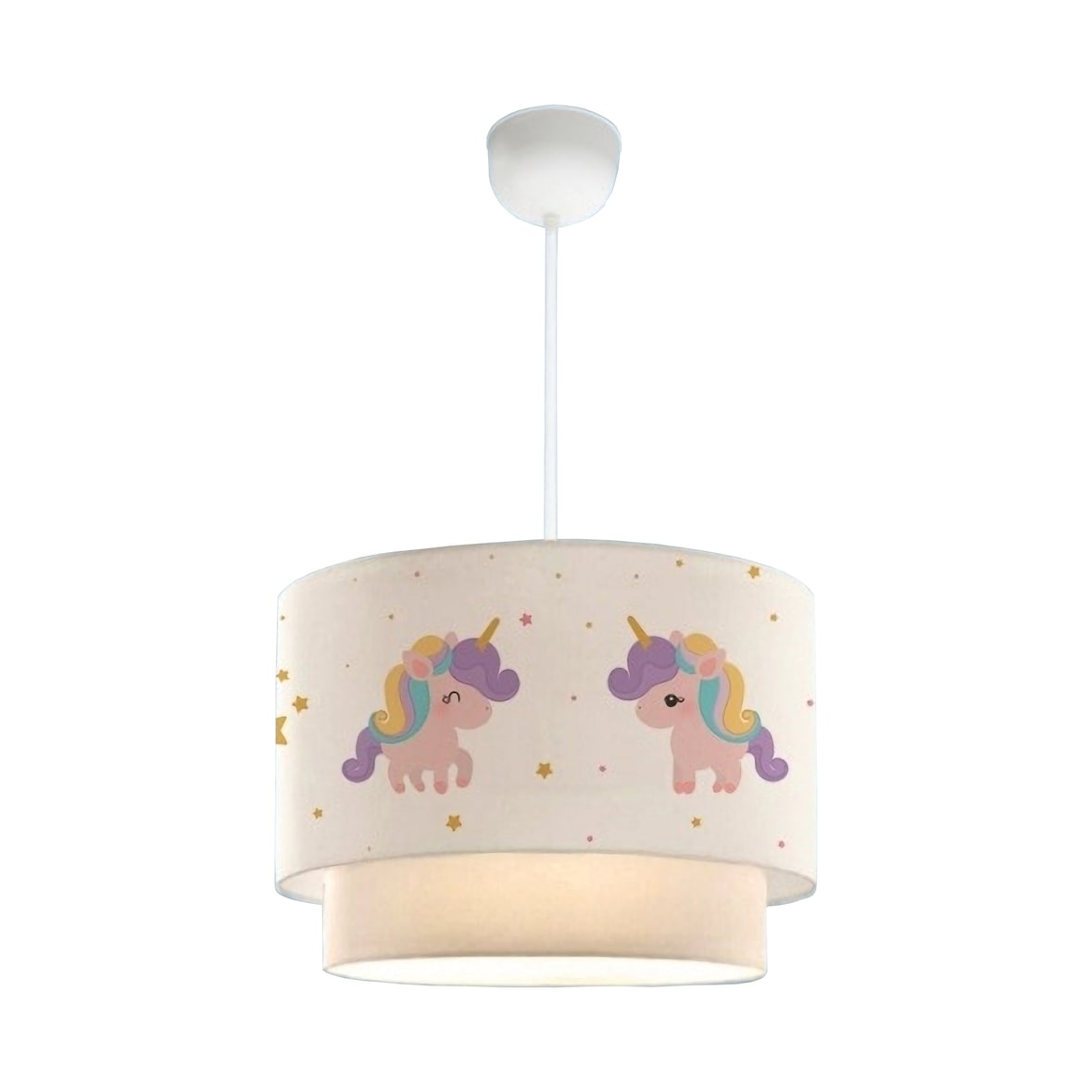Helloshop26 - Lustre lampe lumière suspendu suspension pour enfant E27 70 cm motif de licorne 03_0007548
