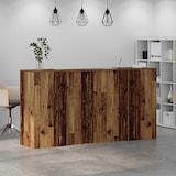 thumbnail of Bureau de réception vieux bois 200x50x103,5cm bois d'ingénierie Modèle Atlas Infinite Évasion
