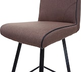thumbnail of Décoshop26 - Barhocker mit Fußstütze aus Stahl und braunem Stoff modernes Design 04_0005287