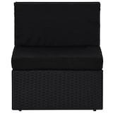 thumbnail of 10-tlg. Garten-Lounge-Set mit Kissen Schwarz Poly Rattan