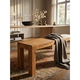 thumbnail of Sitzbank Landhaus-Stil: Massivholz Akazie, 200 kg Belastung, handgefertigt. Beige, 160x35x45 cm | Kadima Design