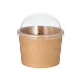 thumbnail of 500 Dom-Deckel für Suppenbecher PET rund Ø 9,8 cm · 4 cm transparent