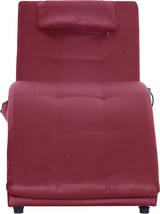 thumbnail of vidaXL Massage Chaiselongue mit Kissen Weinrot Kunstleder