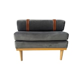 thumbnail of SalesFever Daybed | met hoofd- en neksteun | Fluweel | B 180 x D 75 x H 42 cm | Grijs