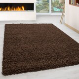 thumbnail of Hochflorteppich Shaggy Einfarbig Weich Flauschig Waschbar Strapazierfähig Schlafzimmer Esszimmer Braun 140x200 cm – RHEIN von Kadima Design