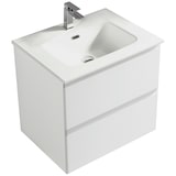 thumbnail of Alpenberger Waschbecken mit Unterschrank | Vormontiert Badschrank SoftClose Tür | Keramik Waschtisch Badmöbel Set Gäste-WC | inkl Schubladen Organizer