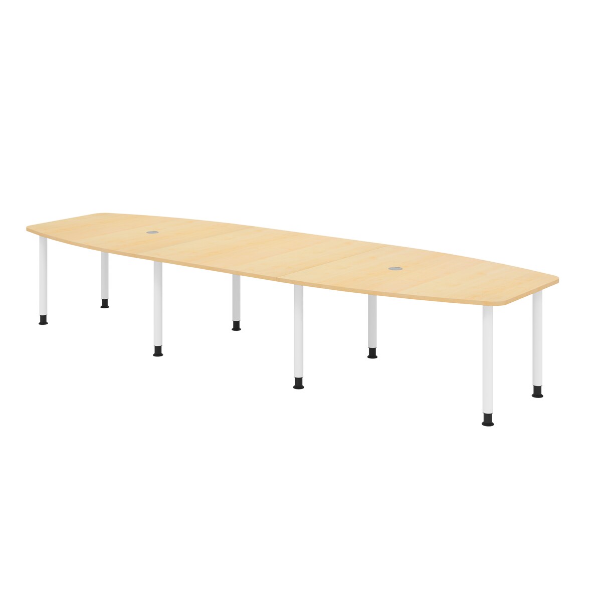 Hammerbacher-Konferenztisch 400cm/8 Rundrohrfüße Ahorn-VKT40C/3/W