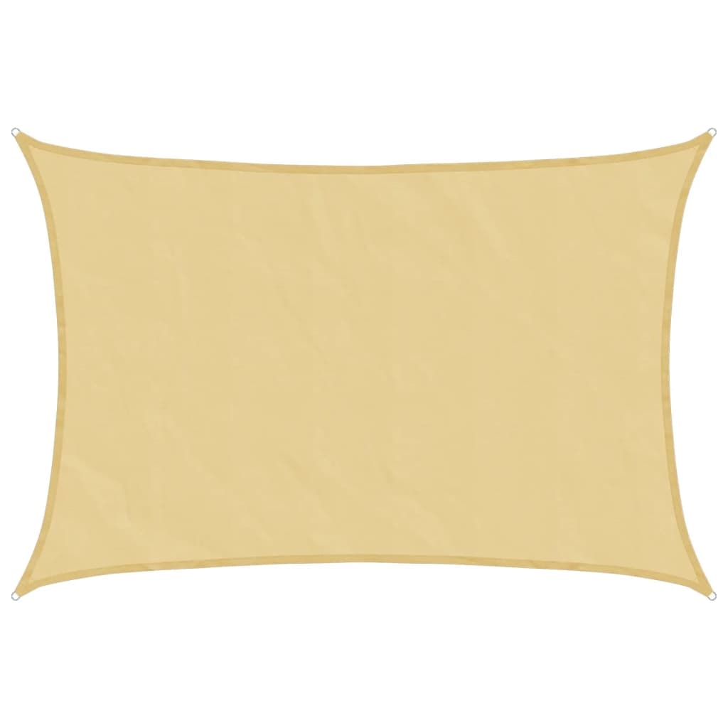 vidaXL Sonnensegel Sandfarbe 4x3 m 100% Polyester Oxford