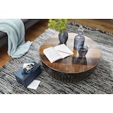 thumbnail of Couchtisch 70x33x70 cm Holz / Metall Wohnzimmertisch Industrial, Clubtisch Tisch Wohnzimmer, Sofatisch mit Metallgestell, Loungetisch massiv, Design