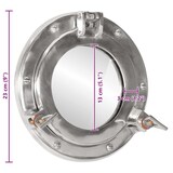 thumbnail of vidaXL Bullaugen-Spiegel Wandmontage Ø23 cm Aluminium und Glas