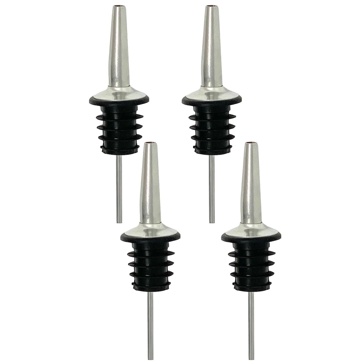 4x Ausgießer Flasche Edelstahl Flaschenausgießer Öl Schnapsausgießer Dosierer Spirituosen