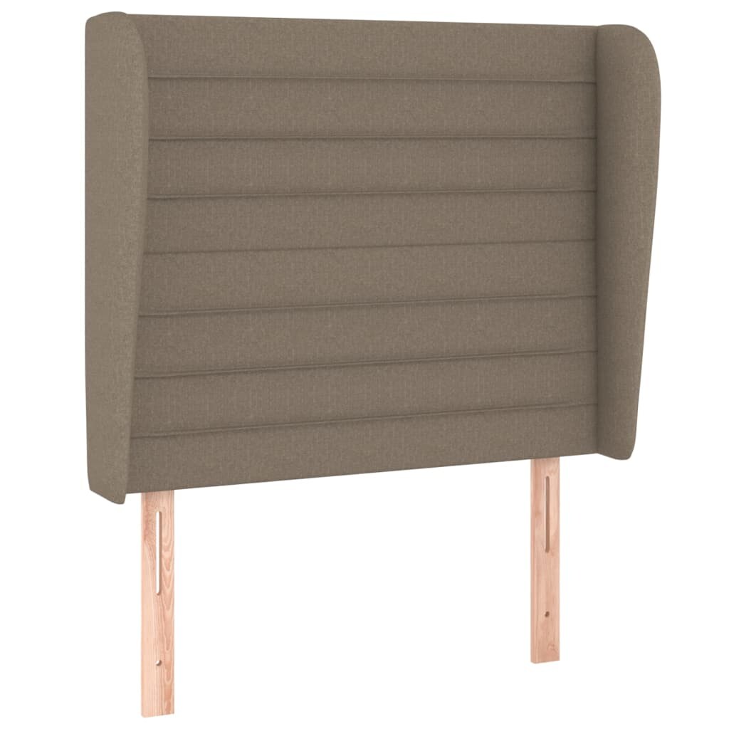 vidaXL Kopfteil mit Ohren Taupe 93x23x118/128 cm Stoff