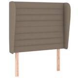 thumbnail of vidaXL Kopfteil mit Ohren Taupe 93x23x118/128 cm Stoff