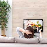 thumbnail of Relaxdays TV Board mit Rollen, 2 Fächer für Fernseher, Konsole & Receiver, fahrbarer Fernsehtisch, HBT 45x80x40 cm, weiß