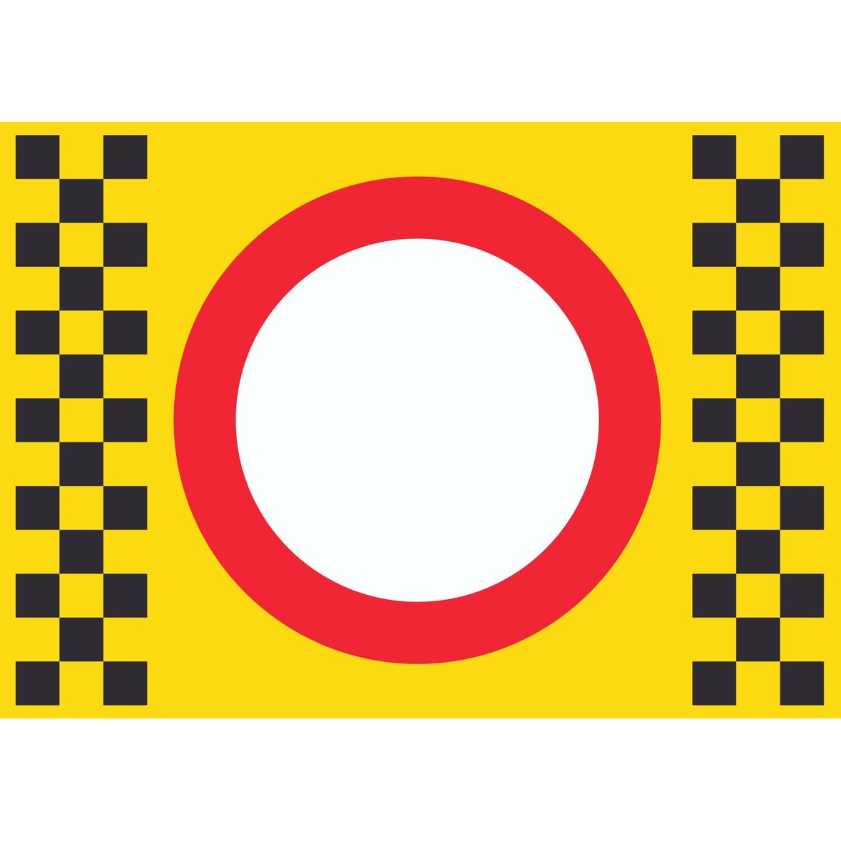 Piste gesperrt Schild A1 Rückseite selbstklebend
