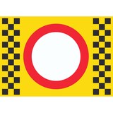 thumbnail of Piste gesperrt Schild A1 Rückseite selbstklebend