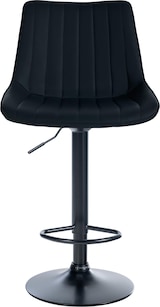 thumbnail of Décoshop26 - Barhocker x1 höhenverstellbar 360° drehbar schwarzer PVC-Sitz mit vertikalen Ziernähten schwarzes Metallgestell 10_0005423