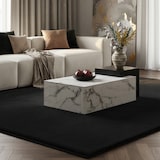 thumbnail of Teppich Flur Einfarbig Pflegeleicht Waschbar Strapazierfähig Wohnzimmer Schlafzimmer Schwarz 240x340 cm – NECKAR von Kadima Design