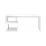 thumbnail of Dmora Schreibtisch Valerio, Linearer Schreibtisch mit PC-Halterung, Mehrzweck-Bürotisch, cm 140x60h78, glänzend weiß