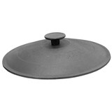 thumbnail of Ø28cm Gusseisenpfanne 70mm hoch mit Holzgriff und Gusseisen Deckel Induktion Bratpfanne